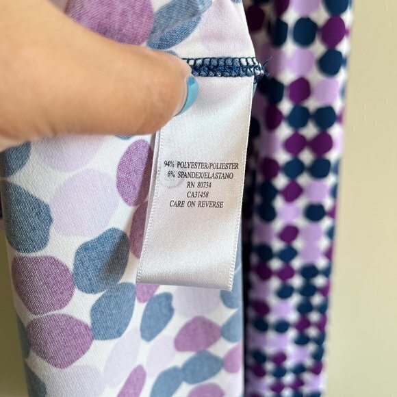 Bcbgmaxazria Dots Print Midi Flare Dress Split Neck Short Sleeve Belted … - Picture 4 of 8